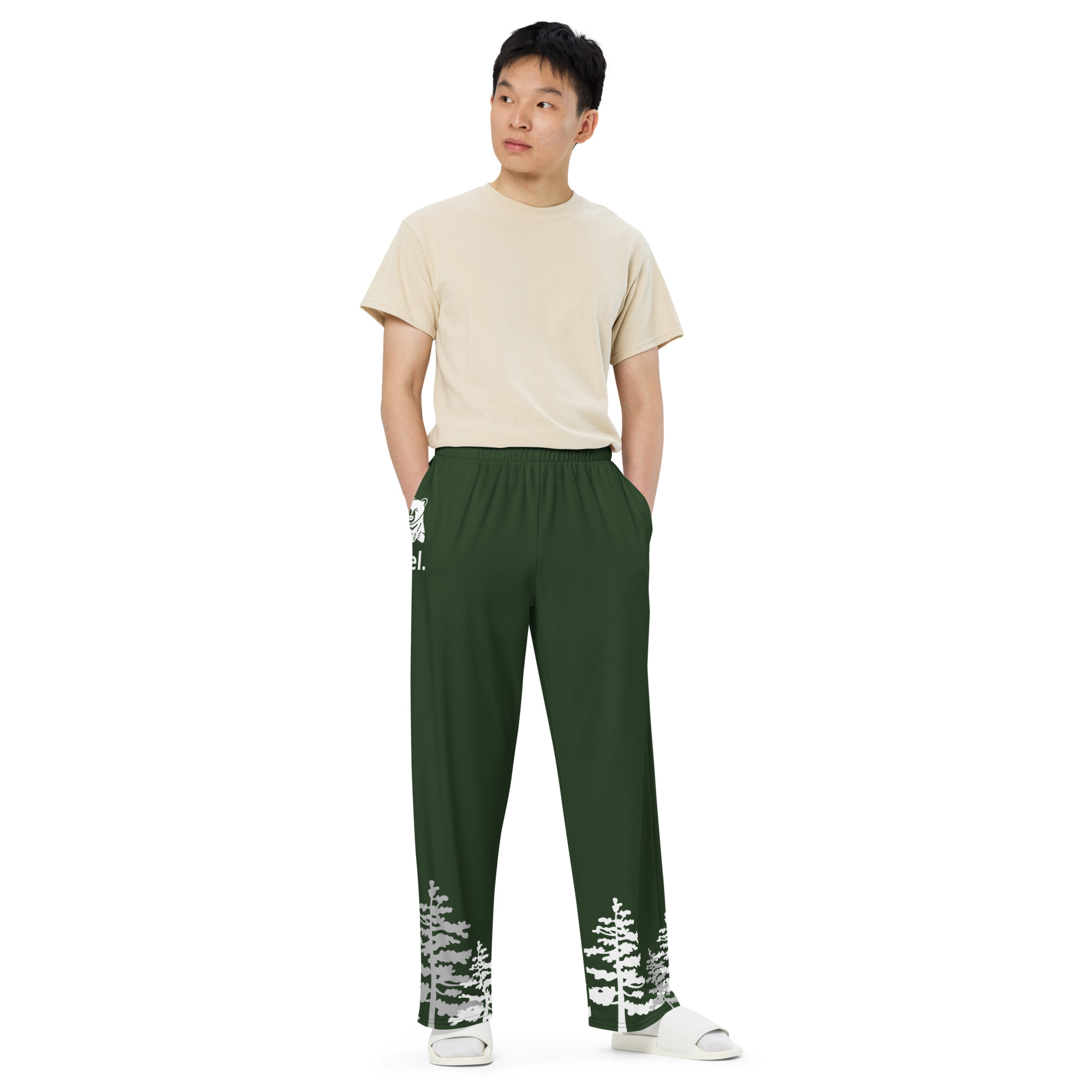 All-over print unisex wide-leg pants - Image 4